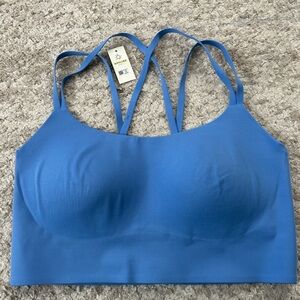 Offline by Aerie Real Me Blue Women's Strappy Crisscross Sports Bra Size Large
